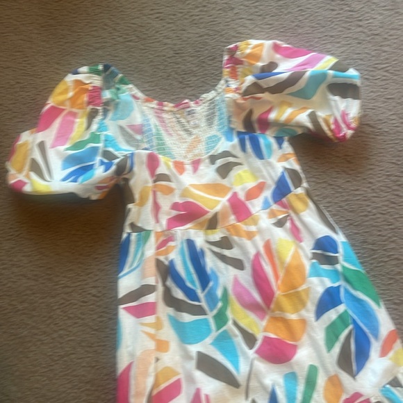 Tabitha Brown Botanical Floral Leaf Multicolor Dress - Size M - Picture 5 of 7